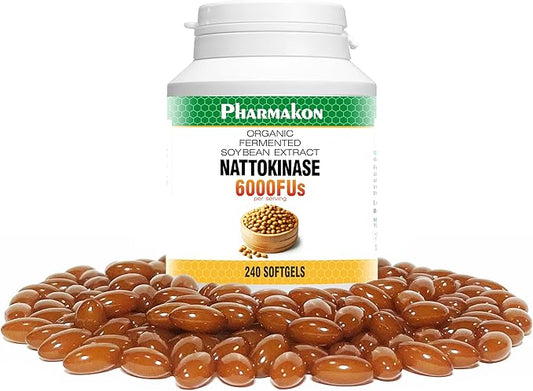 PHARMAKON Natural Nattokinase Organic Fermented Soybean Extract, 6000 FUs per Serving