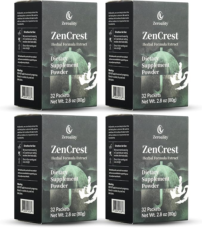ZenCrest, Natural Herb Prostate Supplement, Traditional Chinese Herbal Formula, Promote Healthy Prostate, Promote Urogenital Function, No Side Effects, (128 Packets - 4 Boxes) (4)