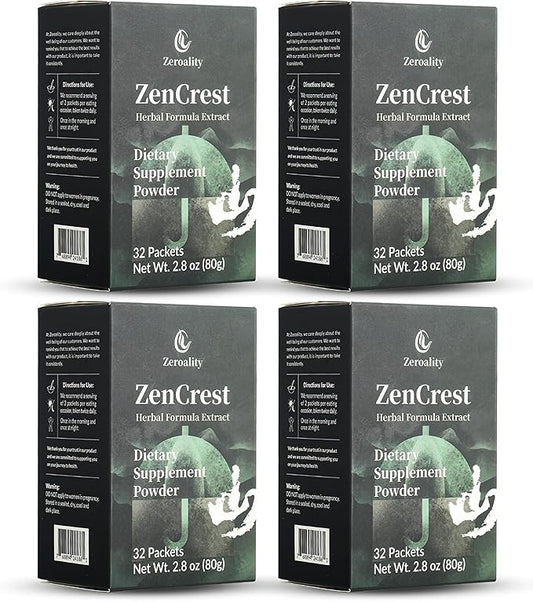 ZenCrest, Natural Herb Prostate Supplement, Traditional Chinese Herbal Formula, Promote Healthy Prostate, Promote Urogenital Function, No Side Effects, (128 Packets - 4 Boxes) (4)