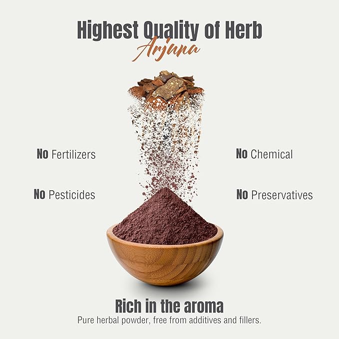 Arjuna Powder Terminalia Arjuna Non GMO, Vegan 454 GMS