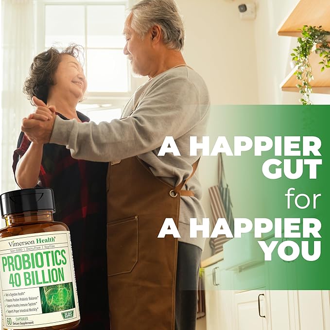 Probiotic 40 Billion CFU - Bifidus Probiotics (Probióticos) and Daily Immune Balance Probiotics for Gut and Digestive Health - 4 Clinically-Studied Strains - Shelf Stable - Dairy & Soy-Free - Non-GMO