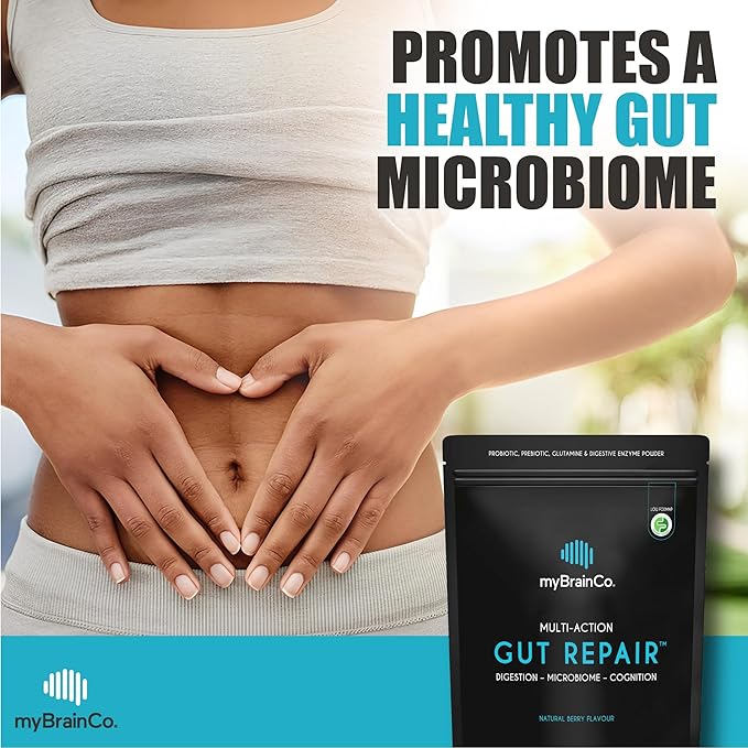 Gut Repair – Gut Health & Digestion Support Powder for IBS, Bloating, Reflux & Leaky Gut – Low FODMAP Certified with Probiotics, Prebiotics, Enzymes & Glutamine – 310g