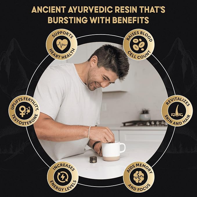 NutroTonic® Authentic Himalayan Shilajit Resin for Men & Women - Gold Grade 86% Fulvic Acid - Wild Crafted +17000 FT – 40x Nano Filtered & Sun Dried - 3rd Party Lab Tested - 5g Jar