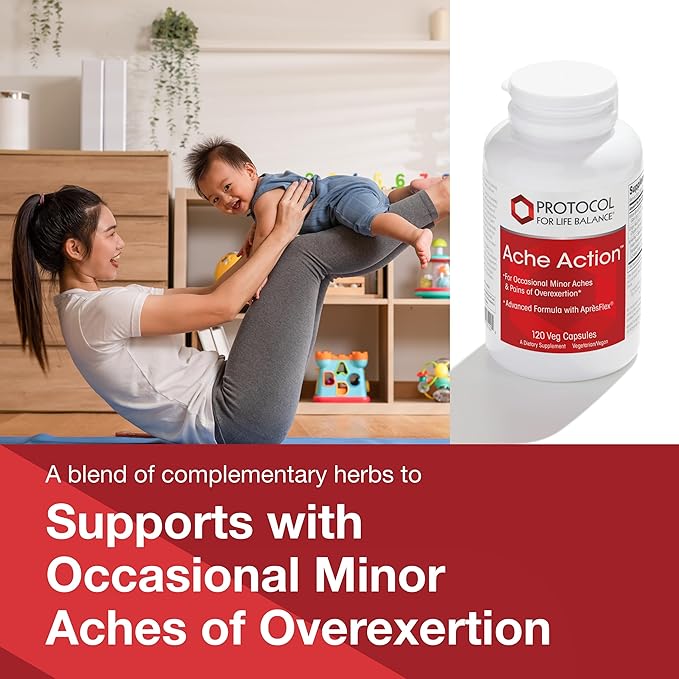 PROTOCOL FOR LIFE BALANCE Ache Action - Joint Supplement for Women & Men - Helps with Joint Ache from Overuse - Joint Support Dietary Supplement - 120 Veg Caps