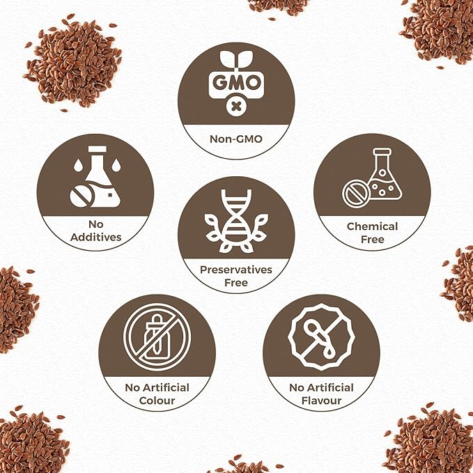 Flax Seeds Whole 7.5 Ounce, Nutrient-Rich Superfood for Smoothies, Baking & Healthy Recipes, Natural, Non-GMO, No Added Preservatives, High in Omega-3, By CARMEL ORGANICS