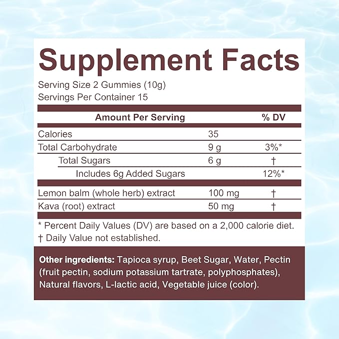 Proxy Fast-Acting Stress Relief Rescue Gummies | Natural Quick Calm with Kava Kava & Lemon Balm to Support Mental Relaxation, Cortisol Health | Non-Drowsy, Vegan, Natural Watermelon Flavor (30 Count)