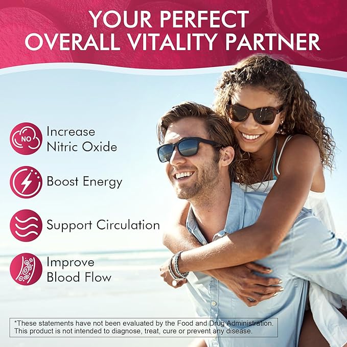 Beet Root Gummies & L-Arginine, Nitric Oxide Supplements for Men & Women w/Organic Beets, B1, B2, B3, B5, B6, Folate, B12 for Energy Boost & Circulation Support, Sugar Free, 120 Cts