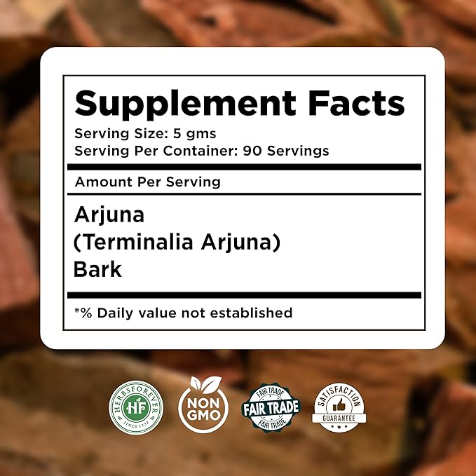 Arjuna Powder Terminalia Arjuna Non GMO, Vegan 454 GMS