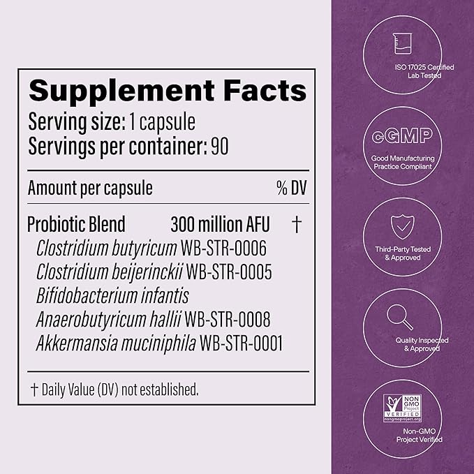 Pendulum Metabolic Daily - Multi-Strain Probiotic with Akkermansia muciniphila to Support Metabolism and Sustain Energy Levels - for Women and Men - 90 Capsules (1 Pack)