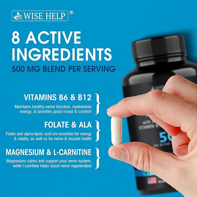 Neuropathy Support Natural Nerve Discomfort Relief - Made in USA - Nerve Antioxidant for Trigeminal Neuralgia, Diabetic & Peripheral Neuropathy - Hands, Neck, Feet & Toes Treatment Formula - 60 Caps