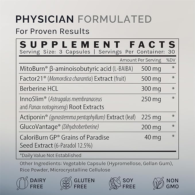 InfiniWell Control - Formulated for Metabolic Health & Energy Support - Unlock Disciplined Metabolic Support - Comprehensive Fomula with Next Generation Berberbine (90 Capsules)