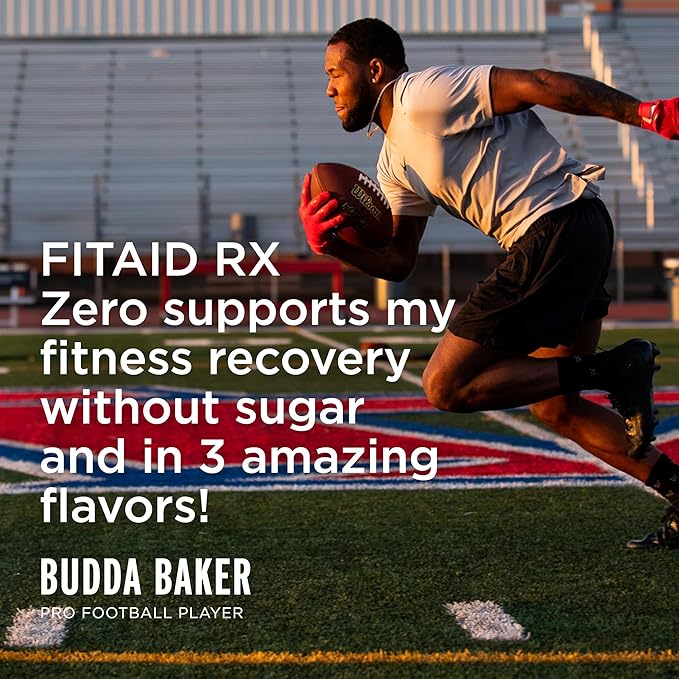 FITAID RX Zero Sugar, Encapsulated Creatine, Workout Recovery Drink, All-In-One Blend, BCAAs, Glucosamine, Turmeric, B-Complex, Electrolytes, Variety Pack, 12 Fl Oz (Pack of 12)
