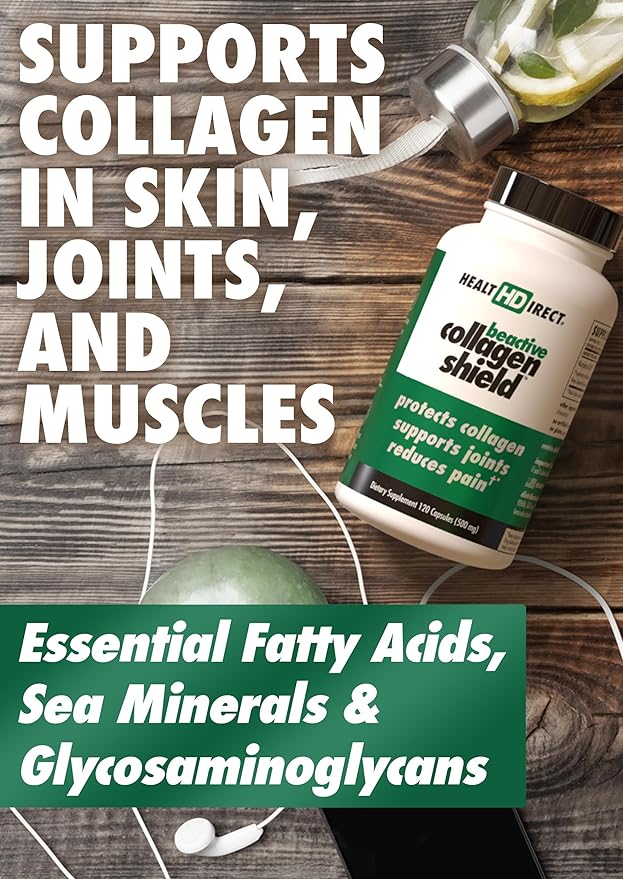 HEALTH DIRECT - BeActive Collagen Shield - 120 Capsules - Advanced Green-Lipped Mussel Supplement for Collagen Protection - Supports Collagen in Skin, Joints and Muscles