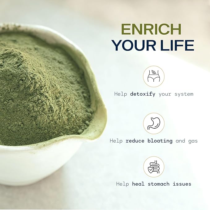 Organic Wheatgrass Powder - 100% Whole-Leaf Powder for Energy, Detox & Immunity Support - Rich in Immune Vitamins, Fibers, and Minerals - Vegan-Friendly, Raw & Gluten-Free (8 Ounce)