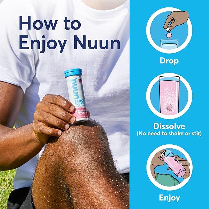 Nuun, Electrolyte Zero Sugar Rasplemonade Tube, 10 Count