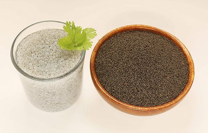 Edible Basil Seeds. | 24 Ounce or 1.5 Lb/680 grams | Tukmaria Sabja Seeds| Rich in Fibers | Add to Smoothies | Non GMO | Keto + non Gluten | Natural | By Carmel Organics