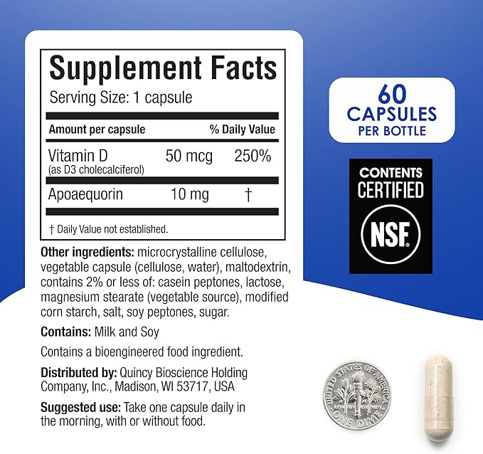 Prevagen Regular Strength - 120 Capsules (4 Month Supply) | Formulated for Your Brain | 10mg of Apoaequorin Plus Vitamin D3 with 7-Day Pill Minder