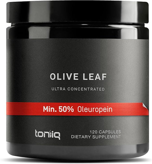 Olive Leaf Extract - Ultra High Potency 45:1 Extract with 50% Oleuropein - Highly Concentrated - Third-Party Lab Tested - 120 Capsules