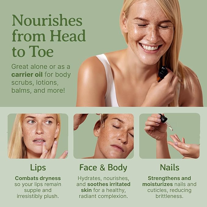 Bella Terra Oils - Hemp Seed Oil 2oz - Embrace the Deep Nourishment of Omega-6 & Omega-9, Zinc & Magnesium, Crafted for the Ultimate Cosmetic Experience
