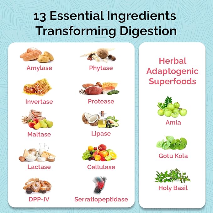 Total Revive+ Digestive Enzymes - Broad-Spectrum Enzymes for Digestive Health - Supports Gut Health and Nutrient Absorption - Physician Formulated - 90 Capsules