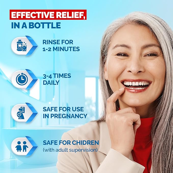 Hyaluronic Acid Mouthrinse (300 ml), Oral Care Solution for Gum Health, Reduces Discomfort, Helps Relieve Gum Recession & Gingivitis, No Alcohol or SLS, Vegan & Kosher