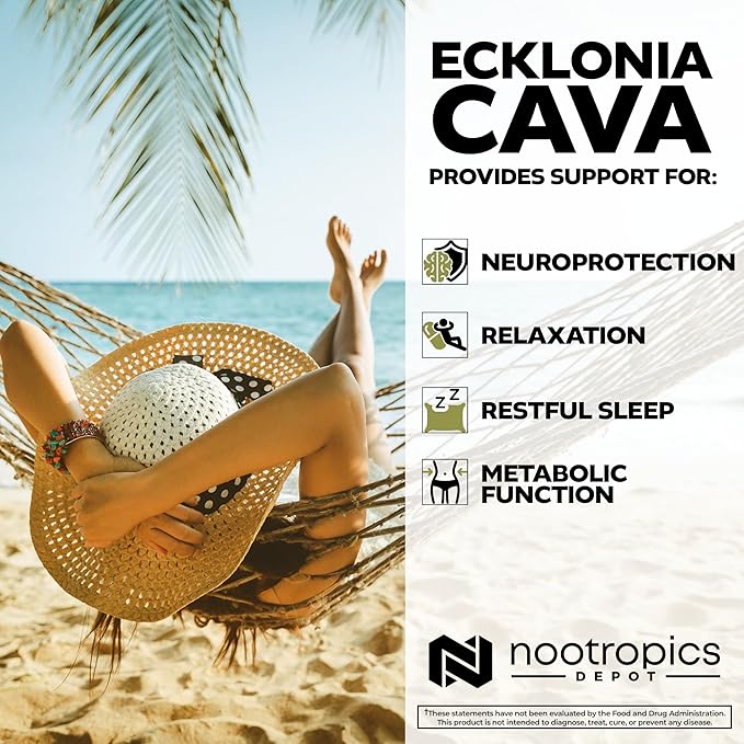 Nootropics Depot Ecklonia cava Capsules | 250mg | 0.5% Dieckol | Brown Seaweed | 120 Count