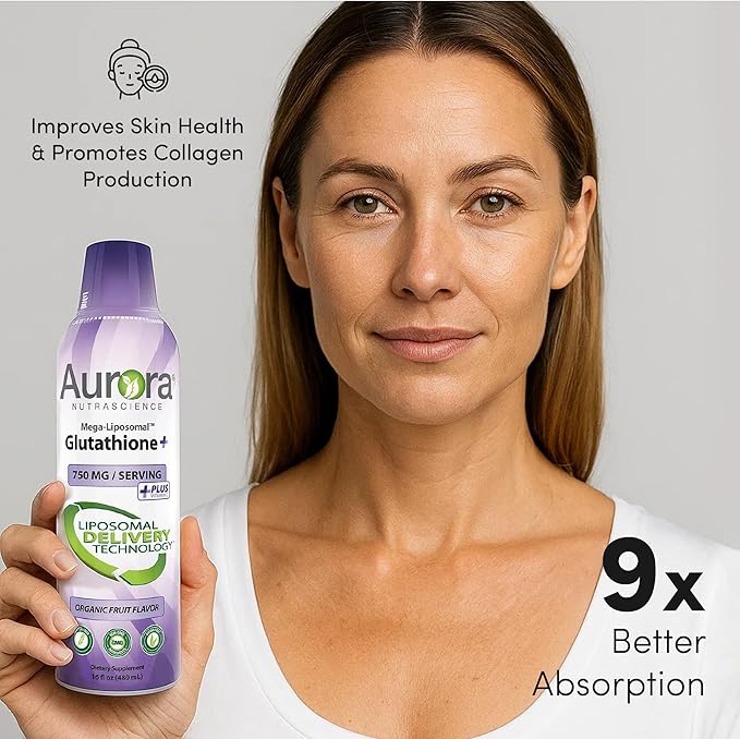 Aurora Nutrascience, Mega-Liposomal Liquid Glutathione + Vitamin C, Antioxidant, Immune System Support, 750 mg per Serving,16 fl oz (480 mL)