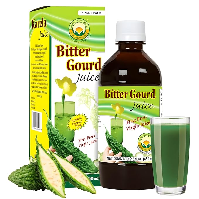 Basic Ayurveda Bitter Gourd Juice | Pure Karela Juice | 16.23 Fl Oz (480ml) | No Sugar & Artificial Colors Added
