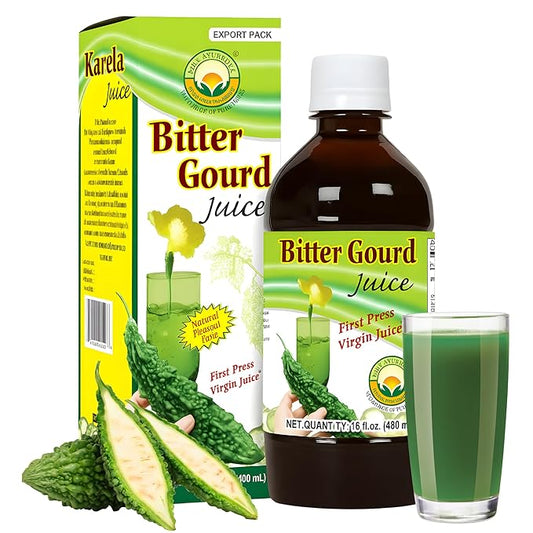 Basic Ayurveda Bitter Gourd Juice | Pure Karela Juice | 16.23 Fl Oz (480ml) | No Sugar & Artificial Colors Added