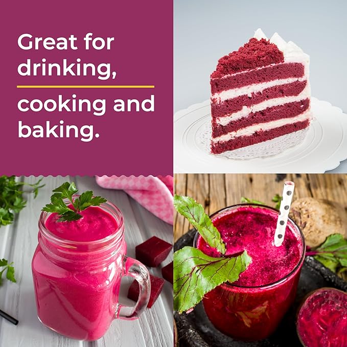 eHerbal 100% Plant Based Pure Freeze Dried Beet Root Powder 20 Packs | Beet Juice for High Blood Pressure, Nitric Oxide Booster, Boost Clean Energy Drink Mix, Non-GMO, Convenience to Use | (5g/Stick)
