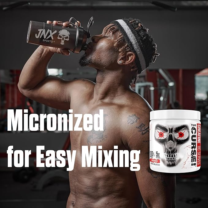 JNX SPORTS The Curse! Creatine Monohydrate Powder 60 Servings | Pure Micronized Creatine 5g Per Serving | 300g - 10.6 Ounce