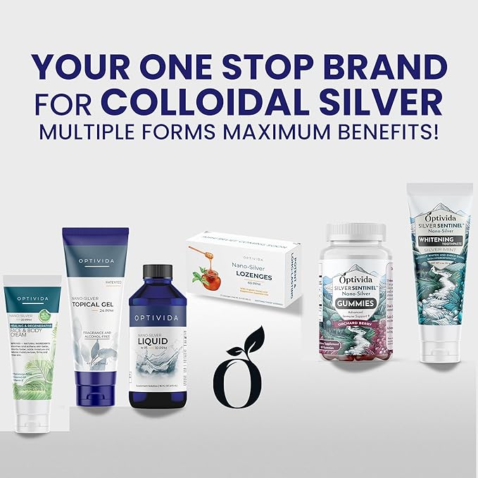 Optivida Health Nano Colloidal Silver Liquid (1 Pack) – Immune Support Supplement with Silver Hydrosol, Liquid for Immune System Support, Colloidal Silver for Adults & Kids, Non-GMO, Gluten-Free