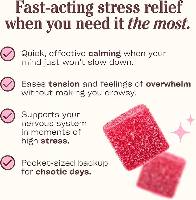 Proxy Fast-Acting Stress Relief Rescue Gummies | Natural Quick Calm with Kava Kava & Lemon Balm to Support Mental Relaxation, Cortisol Health | Non-Drowsy, Vegan, Natural Watermelon Flavor (30 Count)