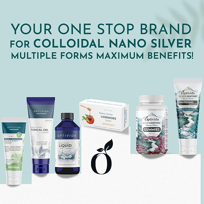 OPTIVIDA Fluoride Free Nano Hydroxyapatite Toothpaste with Colloidal Silver & Xylitol (4oz) to Help Protect Enamel & Cavity. Dentist Formulated Remineralizing Toothpaste for Adults & Kids Sensitivity.