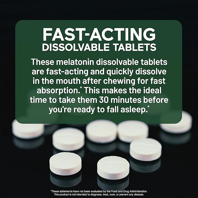 Smarter Nutrition Smarter Sleep Melatonin Dissolvable Tablets 4.5mg + Natural Clinically Proven Lactium® - Sleep & Stress Support - Mint Flavor Melatonin Tablets - Non-GMO-360 Count[180-Day Supply]