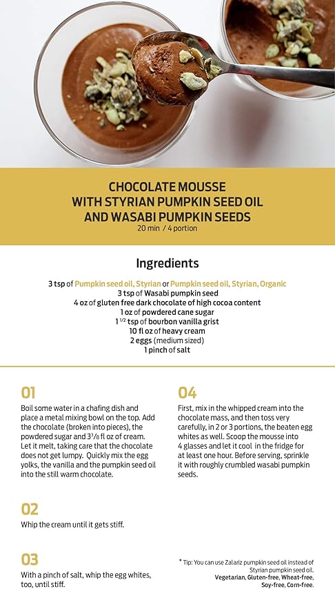 PÖDÖR Premium Styrian Pumpkin Seed Oil - 8.4 fl. Oz. - Cold-Pressed, 100% Natural, Unrefined and Unfiltered, Vegan, Gluten-Free, Non-GMO in Glass Bottle