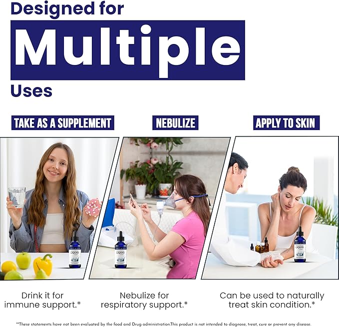 Optivida Health Nano Colloidal Silver Liquid (2 Pack) – Immune Support Supplement with Silver Hydrosol, Liquid for Immune System Support, Colloidal Silver for Adults & Kids, Non-GMO, Gluten-Free