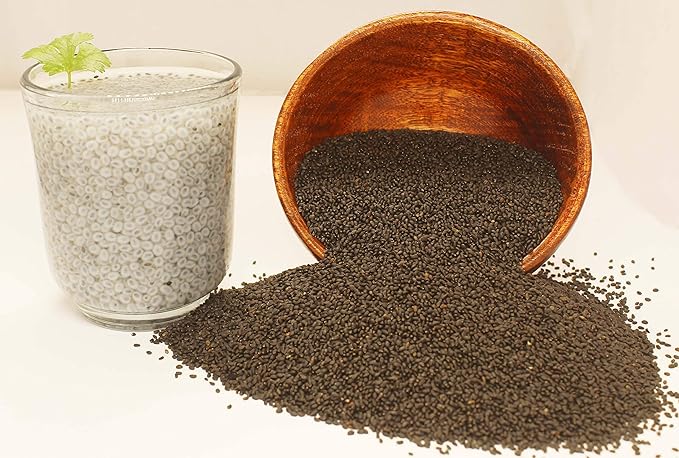 Edible Basil Seeds. | 24 Ounce or 1.5 Lb/680 grams | Tukmaria Sabja Seeds| Rich in Fibers | Add to Smoothies | Non GMO | Keto + non Gluten | Natural | By Carmel Organics