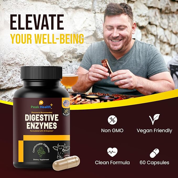 Digestive Enzymes for Carnivores – Pharmacist Formulated Supplement for Meat, Carbs, Fat, Milk and Vegetable Digestion – 8 Week Supply – Made in USA