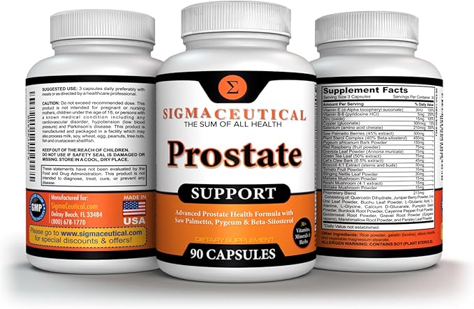 Prostate Support Complex - Saw Palmetto & Beta Sitosterol with Pygeum Bark - Daily Urinary Flow Support for Men - 90 Natural Plant Sterol Capsules