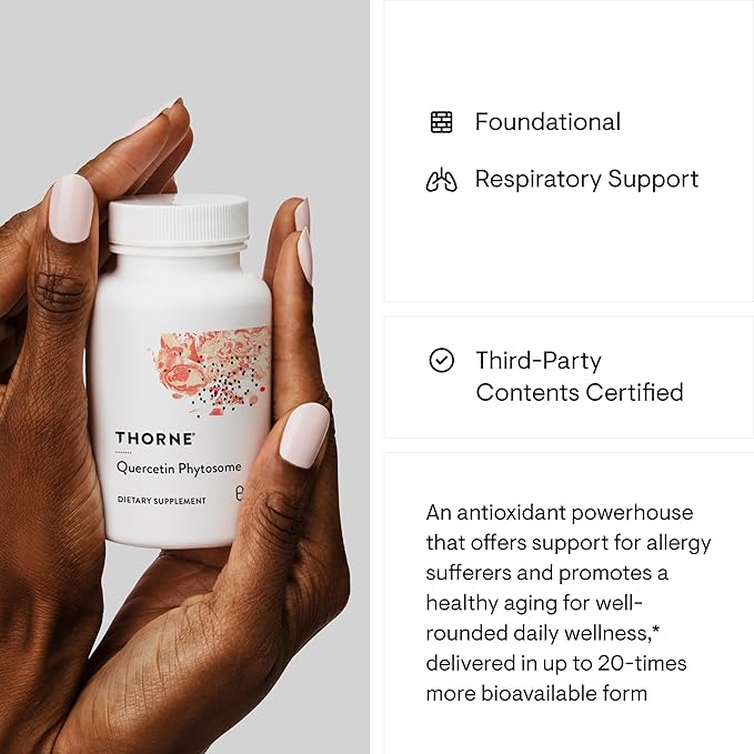 THORNE - Quercetin Phytosome - Exclusive Phytosome Complex for Immune Health, Respiratory Support, and Seasonal Allergy Relief* - 60 Capsules