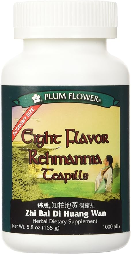 Eight Flavor Rehmannia Teapills -- Economy Size -- Plum Flower, 1000 Pills