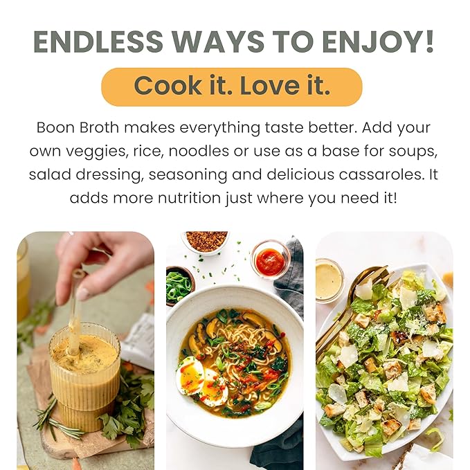 Boon Broth - 14-Day Gut Reset Kit with 30 Recipe Guide - Plant-Based Soup Powder with 72 Trace Minerals - Supports Bones, Joints, & Skin - Vegan-Friendly, Quick & Easy - 5 Bags (4 oz Each)