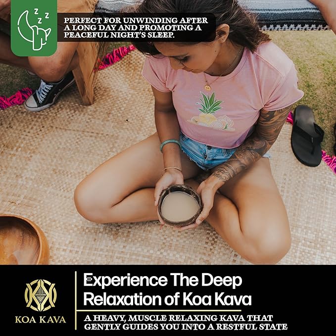 Vanuatu Koa Kava Kava Powder - 1 Kilo Premium Noble Waka Kava Tea made from Lateral Roots in Vanuatu for Authentic Relaxation. 1 Kilogram