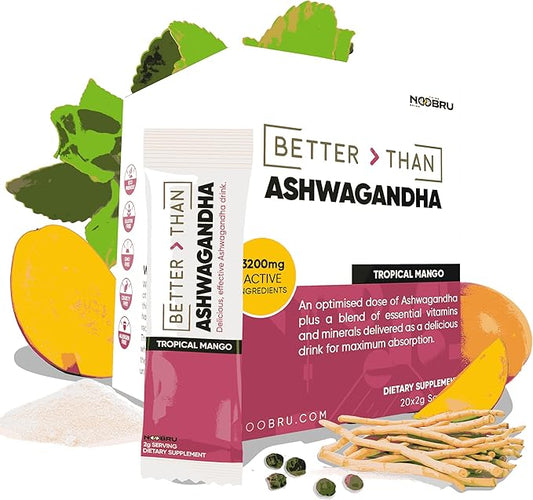 Noobru Better Than Ashwagandha - Reclaim Your Youthful Energy and Calm: Experience The Game-Changing Benefits of Better Than Ashwagandha - 20 sachets