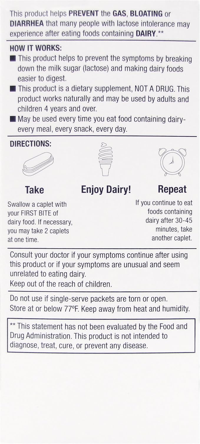 Guardian Dairy Relief Fast Acting Lactase, 360 Caplets, 9000 FCC Maximum Strength, Lactose Intolerance Pills, Lactase Enzyme Supplement (360 CT)