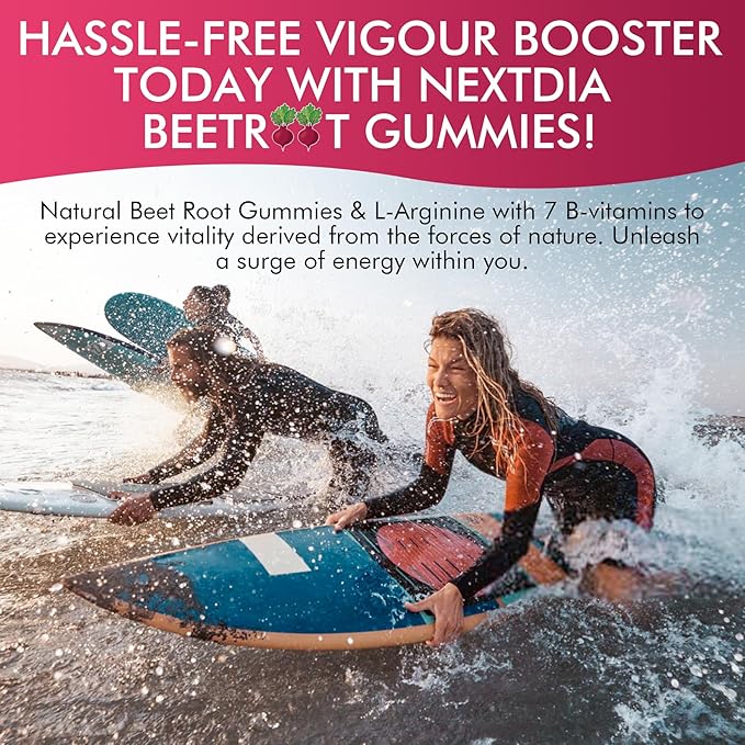 Beet Root Gummies & L-Arginine, Nitric Oxide Supplements for Men & Women w/Organic Beets, B1, B2, B3, B5, B6, Folate, B12 for Energy Boost & Circulation Support, Sugar Free, 120 Cts