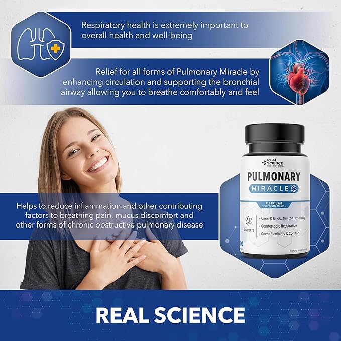 Offers Pulmonary Miracle, COPD Relief for Shortness of Breath, wheezing, and Cough