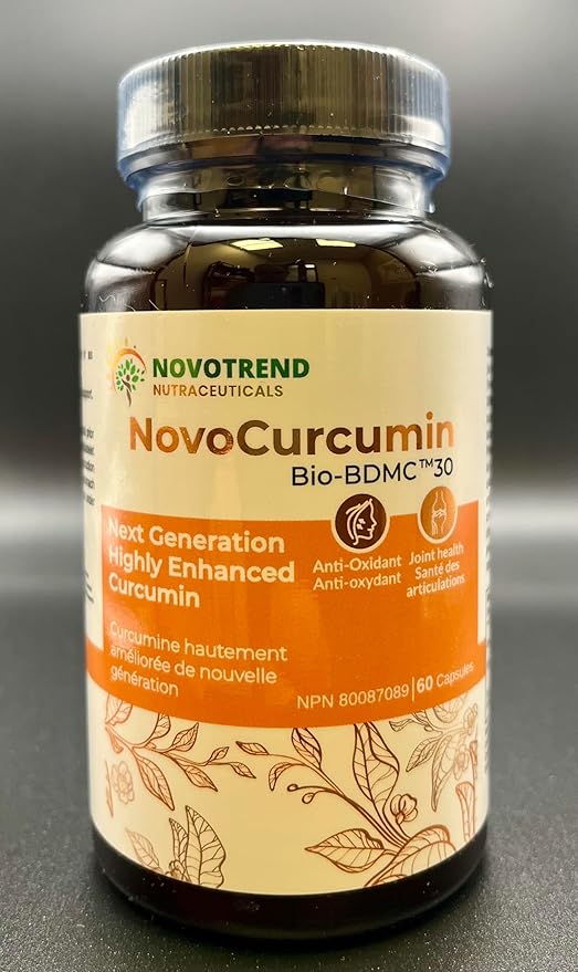 NovoCurcumin Bio-BDMC30-60 Capsules- Next Generation Highly Enhanced Curcumin