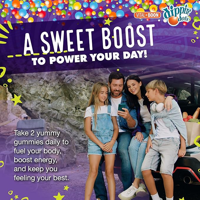 Iron with Vitamin C & B12 Gummies (120 Count) Vital for Red Blood Cell Formation | Gum Drop Grape Real Pectin Fruit Chew Supplements | Vegan, Non-GMO, Gluten Free & Gelatin Free